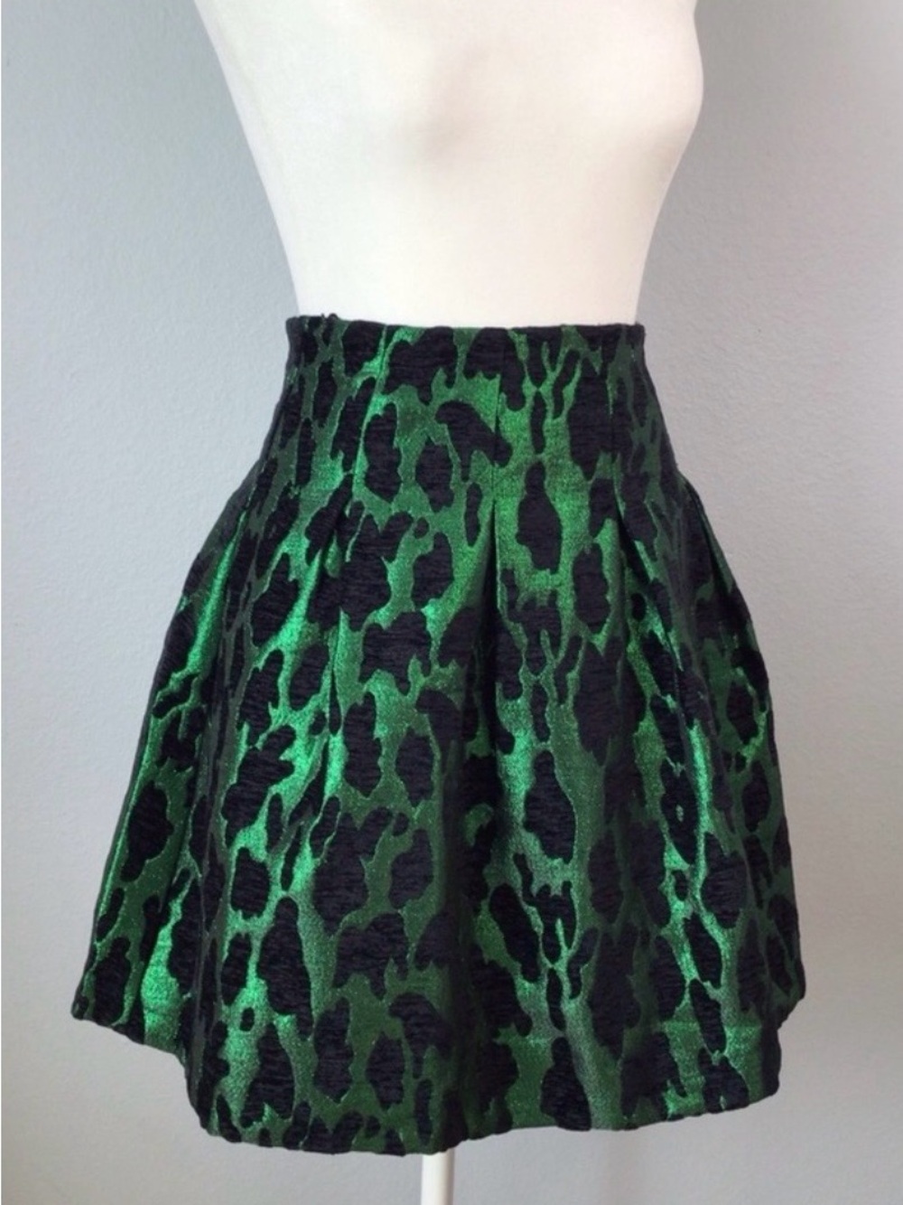 BB Dakota Green and Black Circle Skirt